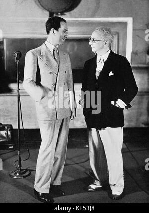 George Gershwin und und Jerome Kern (Amerikanische Komponist 27 Januar 1885 - 11. November 1945). Amerikanische Komponist & Pianist, 26. September 1898-11. Juli 1937 Stockfoto