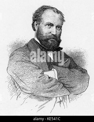 Charles François Gounod - Porträt des französischen Komponisten. Von einer Fotografie durch die stereoskopische Co., London. CFG: 18. Juni 1818 - 18. Oktober 1893 Stockfoto