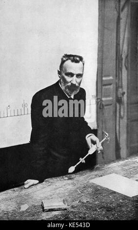 Pierre Curie als erschien er Vorträge zu seiner Klassen im Jahr 1906. Er teilte die 1903 Nobelpreis für Physik mit seiner Frau Maria Sklodowska-Curie (Marie Curie) und Henri Becquerel. PC: der französische Physiker und Pionier in der Radioaktivität, 15. Mai, 1859 - 19. April 1906. Stockfoto