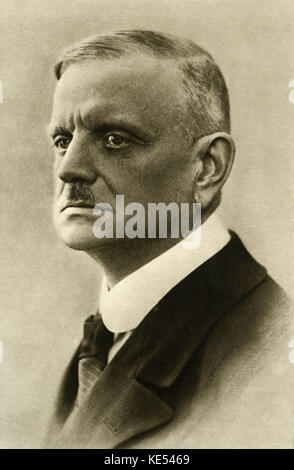 Jean Sibelius im Frühjahr 1918 nach dem finnischen Krieg für die Unabhängigkeit. JS: finnische Komponist, 8. Dezember 1865 - 20. September 1957. Finnische Bürgerkrieg: 27 Januar - 15 Mai, 1918. Stockfoto