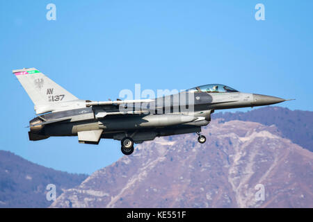 Us Air Force F-16c Block 40 Flugzeuge. Stockfoto