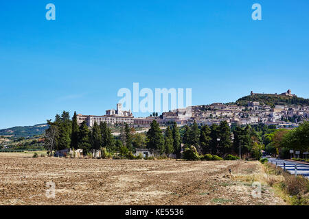 Die Kathedrale von Assisi Stockfoto