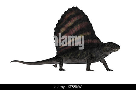 Dimetrodon Dinosaurier - 3D-Rendering Stockfoto