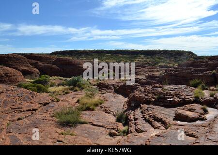 Wandern rund um den Kings Canyon, rund 2 Stunden mit dem Auto von uluru. Pic im November 2016 getroffen wurde. Stockfoto