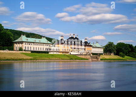 Schloss Pillnitz an der Elbe, bei Dresden, Sachsen Stockfoto