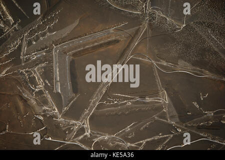 Gefrorenes Wasser in einem Schloss, Cairngorm National Park Stockfoto