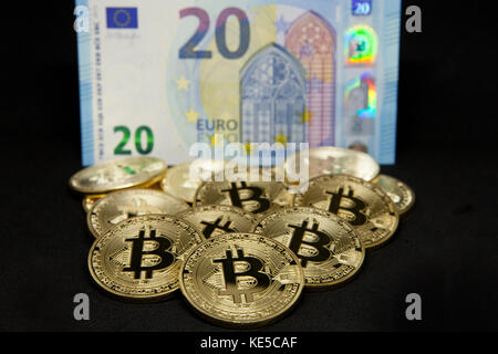 Bitcoins Stockfoto