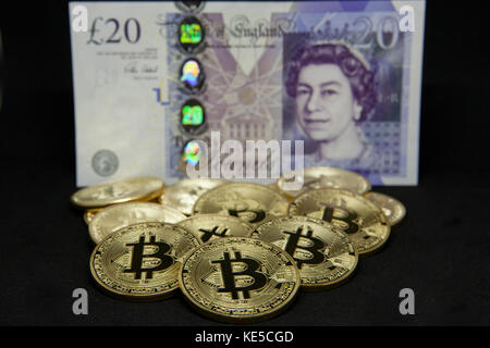 Bitcoins Stockfoto