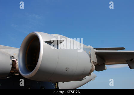 Riesige jet Motoren c17-globemaster Stockfoto