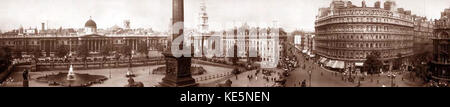 Trafalgar Square England 1908 Stockfoto