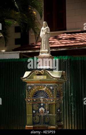 Die Seychellen, Mahe, Victoria, die Independence Avenue, Queen Victoria Diamond Jubilee Brunnen Stockfoto