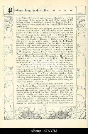 Ein Bild aus *The Photographic History of the Civil war*, Band 1, Seite 51, das einen historischen Moment aus dem US-Bürgerkrieg dokumentiert. Stockfoto