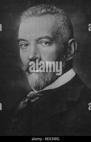 Ein Porträt von Theobald von Bethmann Hollweg, einem deutschen Staatsmann, der von 1909 bis 1917 Reichskanzler war. Er spielte eine Schlüsselrolle im Ersten Weltkrieg und war an wichtigen politischen Entscheidungen während des Krieges beteiligt. Stockfoto
