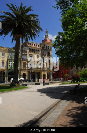 Spanien, Galizien, Provinz Lugo, Ribadeo, Plaza Stockfoto