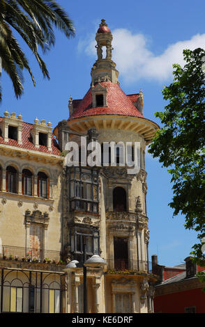 Spanien, Galizien, Provinz Lugo, Ribadeo, Plaza Stockfoto