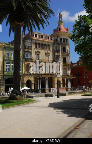 Spanien, Galizien, Provinz Lugo, Ribadeo, Plaza Stockfoto