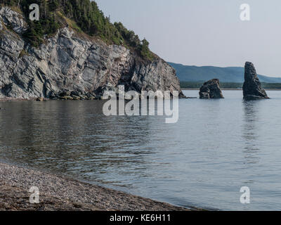 Säule Rock, Cabot Trail Istand, Cape Breton, Nova Scotia. Stockfoto