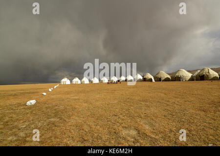 Region Issyk-Kul, Karakichi, See Sonkel, Kirgisistan Stockfoto