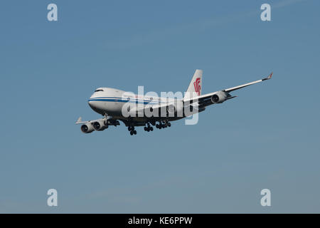 Reisen, Deutschland, Hessen, Frankfurt am Main, Flughafen, Oktober 18. Eine Boeing 747-4FT(F) der Air China Cargo mit der Kennung B-2476 . (Foto von U Stockfoto