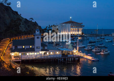 Hafen von Avalon, Catalina Island, Kalifornien, USA Stockfoto