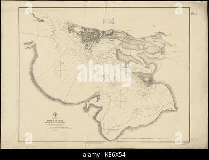 West Indies, Port San Juan, nördlich von Porto Rico von einer spanischen Erhebung, die von 1868 bis 1874 (13389114373 korrigiert) Stockfoto