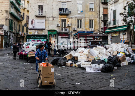 Neapel streetview nach Markt Stockfoto