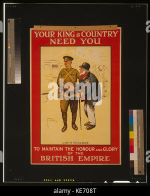 Ihr König & Land benötigen Sie die Ehre und Herrlichkeit des Britischen Empire LCCN 2003662917 zu erhalten Stockfoto