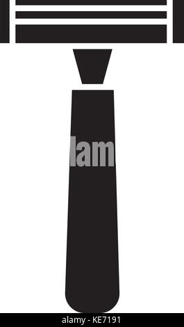 Rasiermesser mann Symbol, Vector Illustration, schwarze Zeichen auf isolierten Hintergrund Stock Vektor