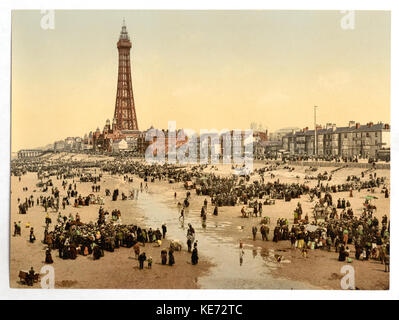 Die Promenade und der Turm vom South Pier, Blackpool, England LCCN 2002696387 Stockfoto