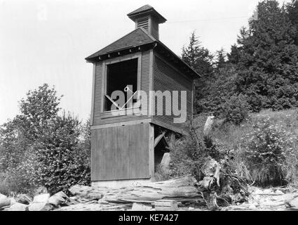 9 o'clock gun Vancouver von vorne ca. 1930 Stockfoto