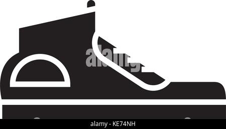 Sneakers Symbol, Vector Illustration, schwarze Zeichen auf isolierten Hintergrund Stock Vektor