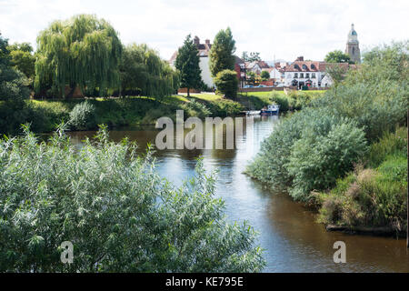 Der Fluss Severn am Upton auf Severn, Worcestershire, England Stockfoto