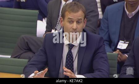 FA Technical Director Dan Ashworth vor dem Komitee für Digital, Kultur, Medien und Sport im Portcullis House in Westminster, London. Stockfoto