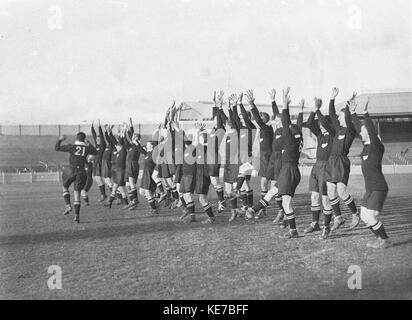 43928 Neuseeland Rugby Spieler ihre Haka Stockfoto