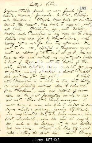 Ein Tagebucheintrag von Thomas Butler Gunn vom 5. Mai 1860, aufgezeichnet in Band 12, der persönliche Berichte und Reflexionen aus der Mitte des 19. Jahrhunderts enthält, die den gesellschaftlichen Kontext der Zeit widerspiegeln. Stockfoto