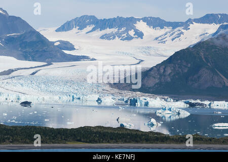 Bear Gletscher und Lagune, Kenai Halbinsel, Alaska, Vereinigte Staaten von Amerika Stockfoto