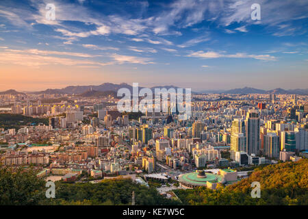 Seoul. stadtbild Bild von Seoul downtown im Sommer Tag. Stockfoto