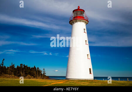 Punkt Prim Leuchtturm; Prince Edward Island, Kanada Stockfoto