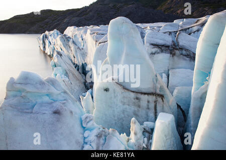 Grewingk Gletscher, Alaska, Kenai Mountains, die Kachemak Bay State Park Stockfoto