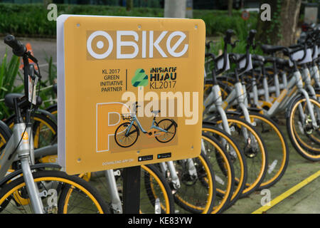 Bike Sharing Scheme namens O Bike, in Kuala Lumpur, Malaysia Stockfoto