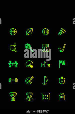 Icon Set bzgl. Sport Stockfoto