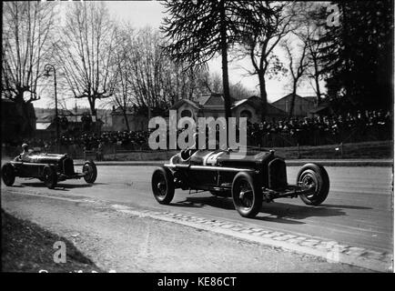 Dreyfus und Nuvolari an der 1935 Grand Prix de Pau Stockfoto