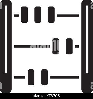 Abacus-Math Icon, Vector Illustration, schwarze Zeichen auf isolierten Hintergrund Stock Vektor