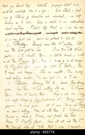 Dieser Tagebucheintrag von Thomas Butler Gunn bietet eine Erzählung aus erster Hand über das Leben in der Mitte des 19. Jahrhunderts und bietet wertvolle historische Einblicke in die amerikanische Gesellschaft in den 1850er Jahren Stockfoto