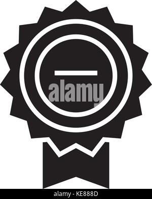 Award-Symbol, Vector Illustration, schwarze Zeichen auf isolierten Hintergrund Stock Vektor
