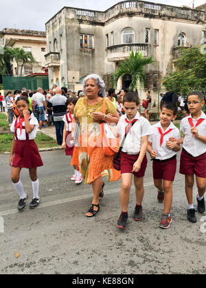 Lehrer und Schüler Havanna Stockfoto