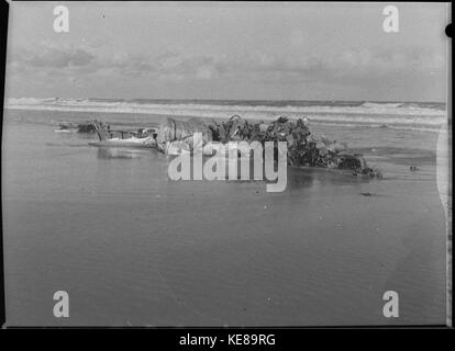 32658 Wracks der Gloster Meteor Jet fighter von williamtown am Strand 12 km nördlich von Newcastle Stockfoto