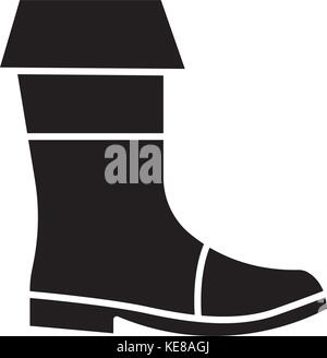 Stiefel angeln Symbol, Vector Illustration, schwarze Zeichen auf isolierten Hintergrund Stock Vektor