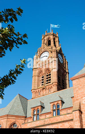 Rathaus turm, Barrow-in-Furness, Cumbria Stockfoto