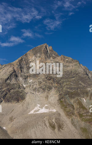 Moiry Tal, Schweiz - Walliser Alpen im Kanton Wallis. Stockfoto